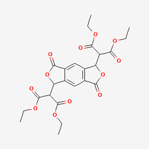 DIETHYL 2-{5-[2-ETHOXY-1-(ETHOXYCARBONYL)-2-OXOETHYL]-3,7-DIOXO-5,7-DIHYDRO-1H,3H-FURO[3,4-F]ISOBENZOFURAN-1-YL}MALONATE