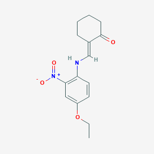 (2E)-2-[(4-ethoxy-2-nitroanilino)methylidene]cyclohexan-1-one