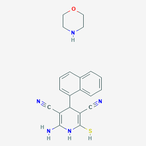 2-Amino-4-naphthalen-1-yl-6-sulfanyl-1,4-dihydropyridine-3,5-dicarbonitrile;morpholine