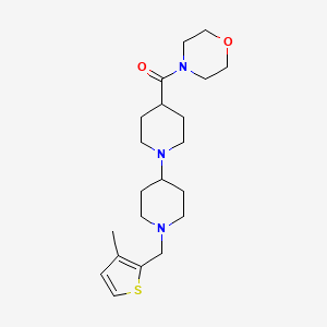 molecular formula C21H33N3O2S B4991504 1'-[(3-methyl-2-thienyl)methyl]-4-(4-morpholinylcarbonyl)-1,4'-bipiperidine 