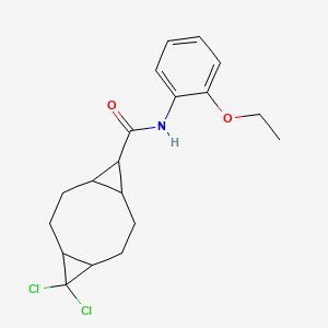 molecular formula C19H23Cl2NO2 B4991518 10,10-dichloro-N-(2-ethoxyphenyl)tricyclo[7.1.0.0~4,6~]decane-5-carboxamide 