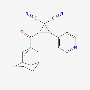 2-(Adamantane-1-carbonyl)-3-pyridin-4-ylcyclopropane-1,1-dicarbonitrile