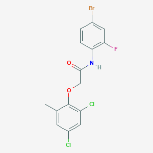 molecular formula C15H11BrCl2FNO2 B4991544 N-(4-bromo-2-fluorophenyl)-2-(2,4-dichloro-6-methylphenoxy)acetamide 