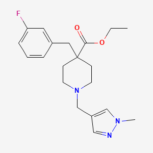 molecular formula C20H26FN3O2 B4991558 ethyl 4-(3-fluorobenzyl)-1-[(1-methyl-1H-pyrazol-4-yl)methyl]-4-piperidinecarboxylate 