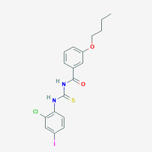 3-butoxy-N-[(2-chloro-4-iodophenyl)carbamothioyl]benzamide