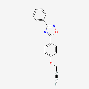 molecular formula C17H12N2O2 B4991588 3-phenyl-5-[4-(2-propyn-1-yloxy)phenyl]-1,2,4-oxadiazole 