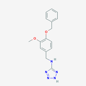 molecular formula C16H17N5O2 B499160 N-[4-(benzyloxy)-3-methoxybenzyl]-1H-tetrazol-5-amine 