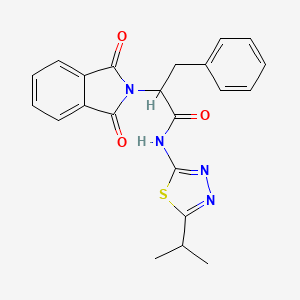 2-(1,3-dioxo-1,3-dihydro-2H-isoindol-2-yl)-N-(5-isopropyl-1,3,4-thiadiazol-2-yl)-3-phenylpropanamide