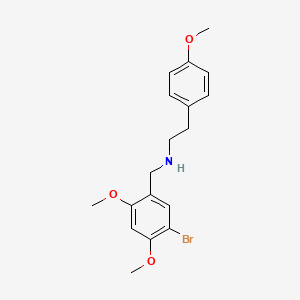 molecular formula C18H22BrNO3 B4991644 N-[(5-bromo-2,4-dimethoxyphenyl)methyl]-2-(4-methoxyphenyl)ethanamine 