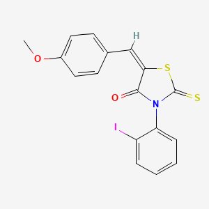 (5E)-3-(2-iodophenyl)-5-[(4-methoxyphenyl)methylidene]-2-sulfanylidene-1,3-thiazolidin-4-one