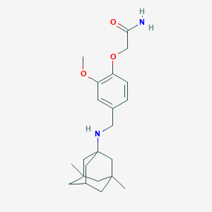 molecular formula C22H32N2O3 B499167 2-(4-{[(3,5-Dimethyl-1-adamantyl)amino]methyl}-2-methoxyphenoxy)acetamide CAS No. 847504-87-4