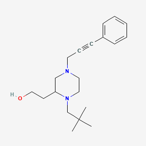 2-[1-(2,2-dimethylpropyl)-4-(3-phenyl-2-propyn-1-yl)-2-piperazinyl]ethanol