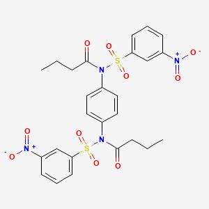 N,N'-1,4-phenylenebis{N-[(3-nitrophenyl)sulfonyl]butanamide}