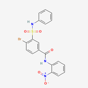 4-bromo-N-(2-nitrophenyl)-3-(phenylsulfamoyl)benzamide