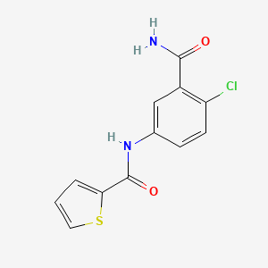 molecular formula C12H9ClN2O2S B4991728 N-(3-carbamoyl-4-chlorophenyl)thiophene-2-carboxamide 