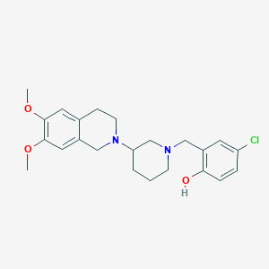 molecular formula C23H29ClN2O3 B4991743 4-chloro-2-{[3-(6,7-dimethoxy-3,4-dihydro-2(1H)-isoquinolinyl)-1-piperidinyl]methyl}phenol 