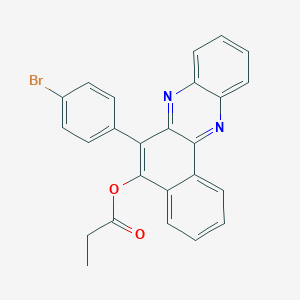 molecular formula C25H17BrN2O2 B4991775 6-(4-Bromophenyl)benzo[a]phenazin-5-yl propanoate 