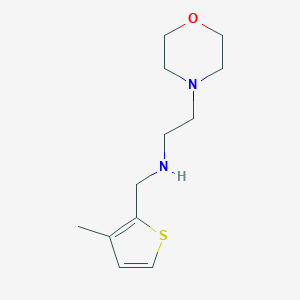 molecular formula C12H20N2OS B499178 N-[(3-methylthiophen-2-yl)methyl]-2-(morpholin-4-yl)ethanamine CAS No. 880812-34-0