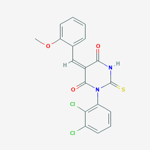 1-(2,3-dichlorophenyl)-5-(2-methoxybenzylidene)-2-thioxodihydro-4,6(1H,5H)-pyrimidinedione