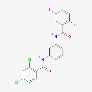 molecular formula C20H12Cl3IN2O2 B4991805 2,4-dichloro-N-[3-[(2-chloro-5-iodobenzoyl)amino]phenyl]benzamide 