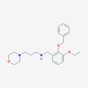 molecular formula C23H32N2O3 B499181 N-[2-(benzyloxy)-3-ethoxybenzyl]-N-[3-(4-morpholinyl)propyl]amine 