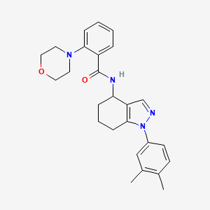 molecular formula C26H30N4O2 B4991812 N-[1-(3,4-dimethylphenyl)-4,5,6,7-tetrahydroindazol-4-yl]-2-morpholin-4-ylbenzamide 