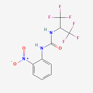 molecular formula C10H7F6N3O3 B4991816 1-(1,1,1,3,3,3-Hexafluoropropan-2-yl)-3-(2-nitrophenyl)urea 