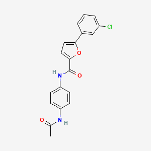 N-[4-(acetylamino)phenyl]-5-(3-chlorophenyl)-2-furamide