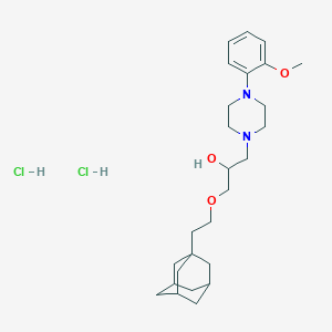 molecular formula C26H42Cl2N2O3 B4991823 1-[2-(1-Adamantyl)ethoxy]-3-[4-(2-methoxyphenyl)piperazin-1-yl]propan-2-ol;dihydrochloride 