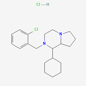 molecular formula C20H30Cl2N2 B4991834 2-[(2-chlorophenyl)methyl]-1-cyclohexyl-3,4,6,7,8,8a-hexahydro-1H-pyrrolo[1,2-a]pyrazine;hydrochloride 