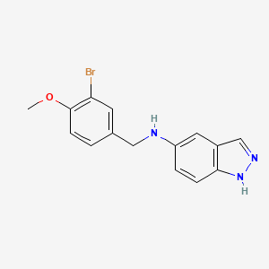 N-[(3-bromo-4-methoxyphenyl)methyl]-1H-indazol-5-amine