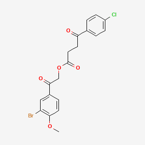 molecular formula C19H16BrClO5 B4991851 2-(3-bromo-4-methoxyphenyl)-2-oxoethyl 4-(4-chlorophenyl)-4-oxobutanoate 