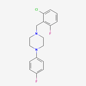 molecular formula C17H17ClF2N2 B4991859 1-[(2-Chloro-6-fluorophenyl)methyl]-4-(4-fluorophenyl)piperazine 