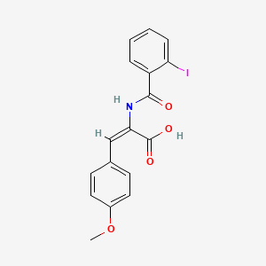 molecular formula C17H14INO4 B4991868 (E)-2-[(2-iodobenzoyl)amino]-3-(4-methoxyphenyl)prop-2-enoic acid 