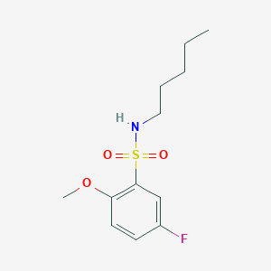 molecular formula C12H18FNO3S B4991880 5-fluoro-2-methoxy-N-pentylbenzenesulfonamide 