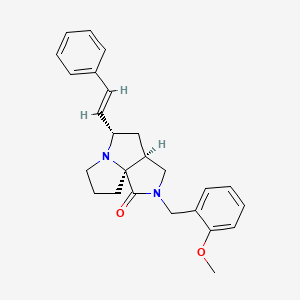 (3aS*,5S*,9aS*)-2-(2-methoxybenzyl)-5-[(E)-2-phenylvinyl]hexahydro-7H-pyrrolo[3,4-g]pyrrolizin-1(2H)-one