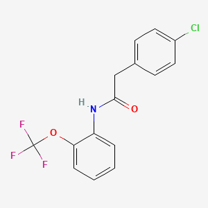 molecular formula C15H11ClF3NO2 B4991918 2-(4-chlorophenyl)-N-[2-(trifluoromethoxy)phenyl]acetamide 