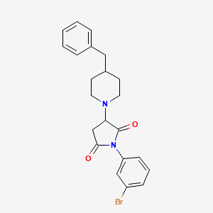 molecular formula C22H23BrN2O2 B4991929 3-(4-benzyl-1-piperidinyl)-1-(3-bromophenyl)-2,5-pyrrolidinedione 