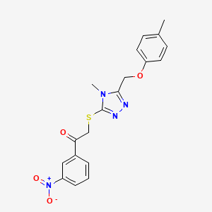 2-({4-methyl-5-[(4-methylphenoxy)methyl]-4H-1,2,4-triazol-3-yl}thio)-1-(3-nitrophenyl)ethanone