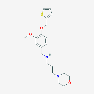 molecular formula C20H28N2O3S B499196 N-[3-methoxy-4-(2-thienylmethoxy)benzyl]-N-[3-(4-morpholinyl)propyl]amine 