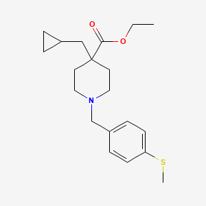 ethyl 4-(cyclopropylmethyl)-1-[4-(methylthio)benzyl]-4-piperidinecarboxylate