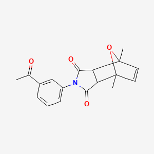 4-(3-acetylphenyl)-1,7-dimethyl-10-oxa-4-azatricyclo[5.2.1.0~2,6~]dec-8-ene-3,5-dione