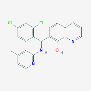 molecular formula C22H17Cl2N3O B4991990 7-{(2,4-dichlorophenyl)[(4-methyl-2-pyridinyl)amino]methyl}-8-quinolinol 