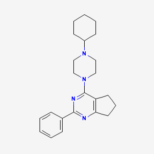 4-(4-cyclohexyl-1-piperazinyl)-2-phenyl-6,7-dihydro-5H-cyclopenta[d]pyrimidine