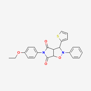 molecular formula C23H20N2O4S B4992018 5-(4-ethoxyphenyl)-2-phenyl-3-(thiophen-2-yl)-hexahydro-2H-pyrrolo[3,4-d][1,2]oxazole-4,6-dione CAS No. 306969-41-5