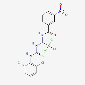 molecular formula C16H11Cl5N4O3S B4992019 3-nitro-N-[2,2,2-trichloro-1-({[(2,6-dichlorophenyl)amino]carbonothioyl}amino)ethyl]benzamide 