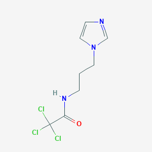 molecular formula C8H10Cl3N3O B4992029 2,2,2-trichloro-N-[3-(1H-imidazol-1-yl)propyl]acetamide 