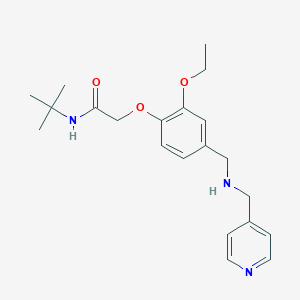 molecular formula C21H29N3O3 B499203 N-(tert-butyl)-2-(2-ethoxy-4-{[(4-pyridinylmethyl)amino]methyl}phenoxy)acetamide 