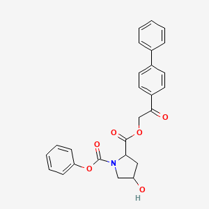 2-(2-BIPHENYL-4-YL-2-OXOETHYL) 1-PHENYL 4-HYDROXYPYRROLIDINE-1,2-DICARBOXYLATE