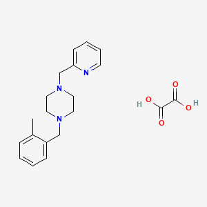 1-[(2-Methylphenyl)methyl]-4-(pyridin-2-ylmethyl)piperazine;oxalic acid